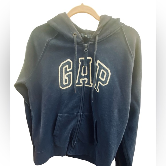 GAP Tops - GAP zip up hoodie -Xl - dark blue -light wear